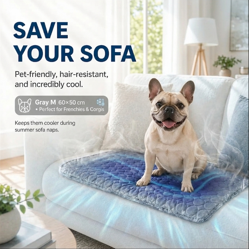 Breathable Ice Silk Pet Cooling Mat | Summer Cold Bed for Dogs & Cats, Washable