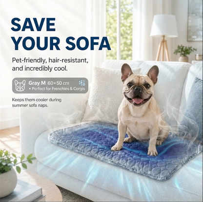 Breathable Ice Silk Pet Cooling Mat | Summer Cold Bed for Dogs & Cats, Washable